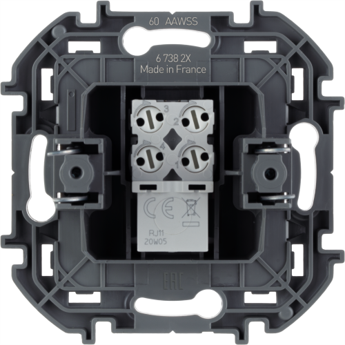LEGRAND INSPIRIA Розетка телефонная   для скрытого монтажа , разьем RJ 11, цвет "Белый". (673820) фото 6