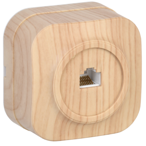 IEK GLORY Розетка одноместная наружная компьютерная сосна (EKH10-K34)