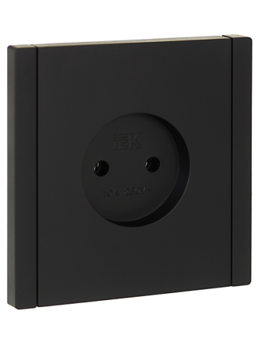 IEK FORTE&PIANO Розетка 1-местная без заземления без защитных шторок винтовое крепление 10А FP118 черный (FP-R10-10-K02) IEK FORTE&PIANO Розетка 1-местная без заземления без защитных шторок винтовое крепление 10А FP118 черный (FP-R10-10-K02)