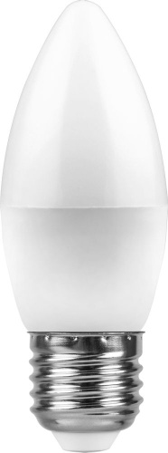 FERON Лампа светодиодная LED 7вт Е27 белый матовая свеча (LB-97) (25759)