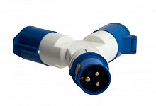 EKF Розетка двухлучевая 1012 2Р+РЕ 16А 220В IP44 (ps-1012-16-220)