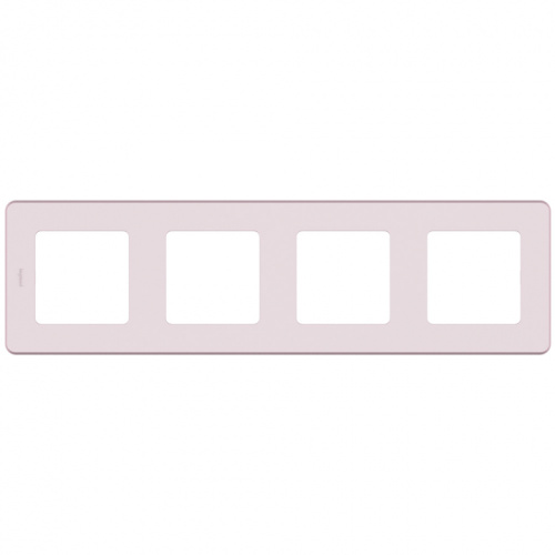 LEGRAND INSPIRIA Рамка декоративная универсальная  , 4 поста, для горизонтальной или вертикальной установки, цвет &quot;Розовый&quot; (673964)