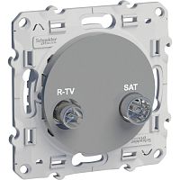 SCHNEIDER ELECTRIC ODACE Розетка телевизионная R-TV/SAT алюминий (S53R454)