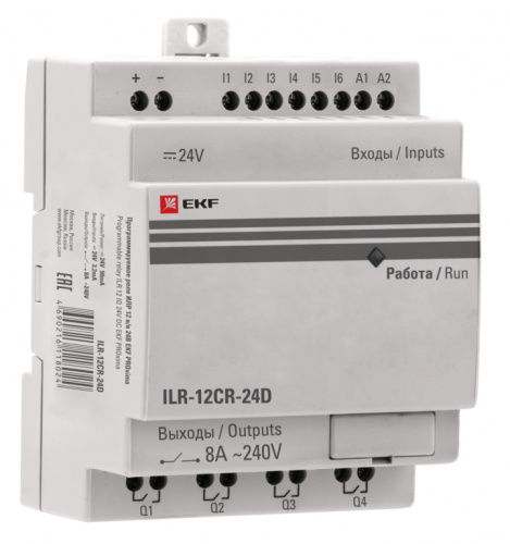 EKF Программируемое реле 12 в/в 24В PRO-Relay  PROxima (ILR-12CR-24D)