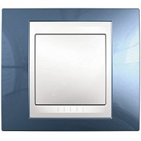 SCHNEIDER ELECTRIC UNICA-Хамелеон Рамка 1 пост голубой лед/белая (MGU6.002.854)