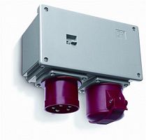 ABB Вилка и розетка 3P+N+E 16А в боксе IP44  (416A6)  (2CMA168127R1000)