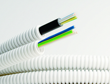DKC Труба гофрированная ПВХ д.20мм с кабелем РЭК ГОСТ+ ВВГнгLS 3*2.5  (100м) (9S920100)