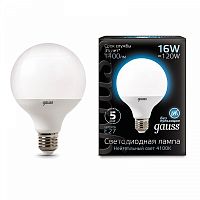 GAUSS Лампа светодиодная LED 16Вт 4100K G95 E27  (105102216)